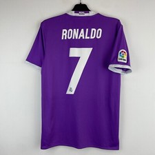 Camisa de futebol masculina roxa Real Madrid 2016-2017 Cristiano Ronaldo Away P comprar usado  Enviando para Brazil
