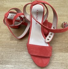 Coach orange sandals. for sale  OLDBURY
