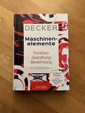Decker maschinenelemente gebraucht kaufen  Ingolstadt