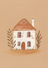 Plakat 70x100cm Wzory dla Dzieci, Dziewczynki i Chłopca - Domek na sprzedaż  PL