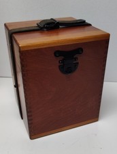 Caja cronómetro madera vintage instrumento marino brújula militar  segunda mano  Embacar hacia Mexico