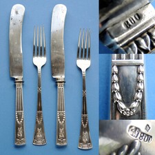 4tlg 800er silberbesteck gebraucht kaufen  Lambrecht