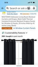Black blackout curtains for sale  Uniontown