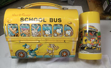 Lancheira de metal ônibus escolar Walt Disney com garrafa térmica vintage comprar usado  Enviando para Brazil