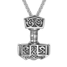 Correntes de colar vintage masculinas de aço inoxidável Viking Thor Hammer comprar usado  Enviando para Brazil