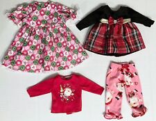 Usado, Lote de 4 peças de roupas de Natal Dollie & Me & Other vestido xadrez de boneca roupa de Papai Noel PJ comprar usado  Enviando para Brazil