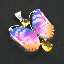 Usado, Pingente de borboleta de vidro dicróico extravagante pedra preciosa citrina 2,32" DP-4111 comprar usado Usado, Pingente de borboleta de vidro dicróico extravagante pedra preciosa citrina 2,32" DP-4111 comprar usado  Enviando para Brazil