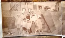AZ473 photo circa 1914 groupe enfants bord de mer cabine de plage comprar usado  Enviando para Brazil