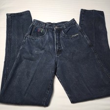 Jeans feminino vintage Rocky Mountain 25x34 preto cintura alta sem costas feito nos EUA comprar usado  Enviando para Brazil