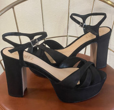 Sandália Feminina SCHUTZ Keefa Plataforma Preta 4" Sapatos de Salto Tamanho 7B Usada Duas Vezes comprar usado  Enviando para Brazil