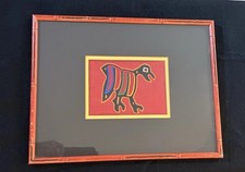 Vintage Mola Feito à Mão Têxtil, Panamá, Meio Século, Emoldurado comprar usado  Enviando para Brazil