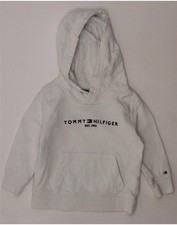 Moletom com capuz gráfico Tommy Hilfiger bebê meninos 12-18 meses algodão branco PA06 comprar usado  Enviando para Brazil