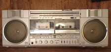 Sharp GF-500 Ghetto Blaster Boombox Podwójna kaseta Radio Odtwarzacz taśm na sprzedaż  Wysyłka do Poland