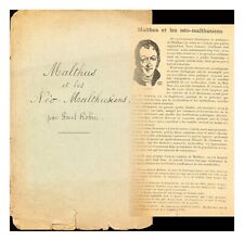 Robin paul malthus for sale  Ireland