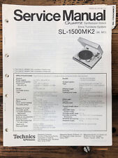 Usado, Technics SL-1500 MK2 toca-discos / toca-discos manual de serviço *original* comprar usado  Enviando para Brazil