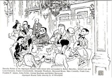 Usado, Cartão postal 4X6 NY New York City HOTEL ALGONQUIN mesa redonda literária ~Al Hirschfeld comprar usado  Enviando para Brazil