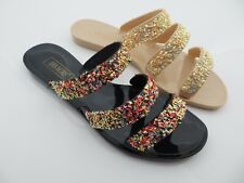 Sandália Jelly "CAMBRIDGE" Feminina Slide Tira Tripla Floco de Glitter - Ann More  comprar usado  Enviando para Brazil