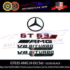 Conjunto de emblema preto GT63S AMG V8 BITURBO E Performance Star Emblem Mercedes X290 comprar usado  Enviando para Brazil