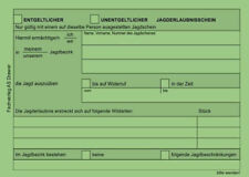 Stück jagderlaubnisschein blo gebraucht kaufen  Ense