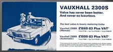 Vauxhall 2300s 1974 for sale  UK