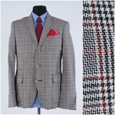 Casaco esportivo masculino meio forrado 40R tamanho EUA ZARA xadrez jaqueta blazer lã multicolorida comprar usado  Enviando para Brazil