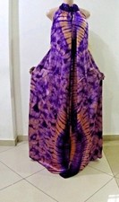 Vestidos longos soltos de cetim macio Registyle African Tie & Dye com lenço, tamanho livre comprar usado  Enviando para Brazil