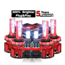 Usado, 6x Combo Lâmpadas de Farol de LED Farol Alto Baixo Farol de Neblina para Pontiac G6 2005-2007 comprar usado  Enviando para Brazil