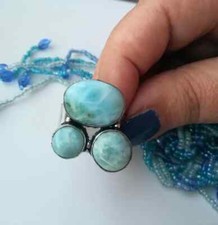 Anello larimar naturale usato  Roma