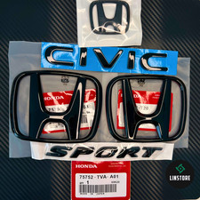 Conjunto de emblema Honda CIVIC logotipo preto brilhante para 2022-2025 Sport Sedan genuíno, usado comprar usado  Enviando para Brazil