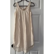 Usado, Vestido listrado feminino Cloth & Stone Anthropologie creme pêssego tamanho grande comprar usado  Enviando para Brazil