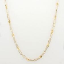 Colar de corrente de barra de corda vintage - Prata esterlina e ouro amarelo 14k - 18" 15,1 g comprar usado  Enviando para Brazil