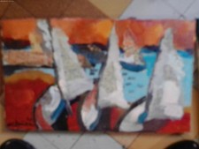 Peinture huile toile d'occasion  Toulon-