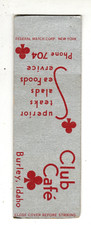 Club cafe matchbook for sale  Lewisville
