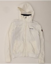 Jaqueta bombardeiro masculina gráfica com capuz Tommy Hilfiger Reino Unido 34 XS poliéster branco EV17 comprar usado  Enviando para Brazil