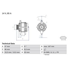 Bosch lichtmaschine mitsubishi gebraucht kaufen  Idar-Oberstein