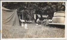 Usado, Barraca fotográfica acampamento pessoas carro antigo 1938 2 5/8 x 4 3/8 comprar usado  Enviando para Brazil