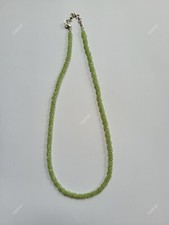 Collar especial de Navidad con cuentas de plata 925 de piedras preciosas de peridoto natural para niñas segunda mano  Embacar hacia Mexico