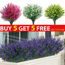 Flores artificiais de plástico plantas falsas resistentes a UV decoração para casa e jardim ao ar livre comprar usado  Enviando para Brazil
