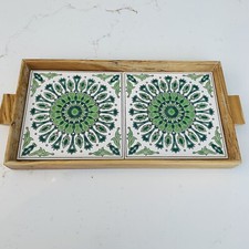 Tile trivet carved for sale  Long Valley