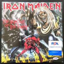 STEVE HARRIS ASSINADO IRON MAIDEN O NÚMERO DA BESTA ÁLBUM DE VINIL PSA/DNA comprar usado  Enviando para Brazil