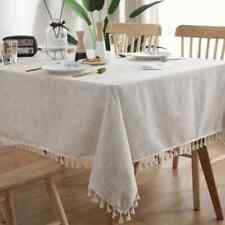 Toalha de mesa retangular de algodão com borla toalha de mesa de cozinha comprar usado  Enviando para Brazil