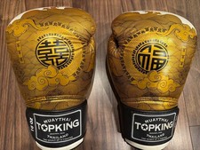 Luvas de Muay Thai TOP KING 16 oz douradas/pretas comprar usado  Enviando para Brazil