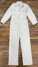 Macacão jeans stretch manga longa utilitário rebite novo com etiquetas branco tamanho: pequeno comprar usado  Enviando para Brazil