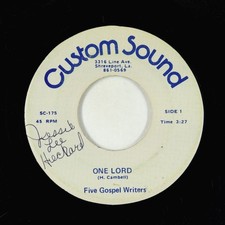 Black Gospel 45 - Five Gospel Writers - One Lord - Custom Sound comprar usado  Enviando para Brazil