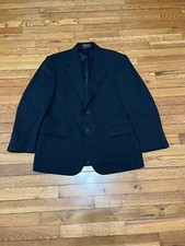 Jaqueta Blazer Executiva Masculina Stafford Tamanho 40S 2 Botões Casaco Esportivo Preto Sólido comprar usado  Enviando para Brazil