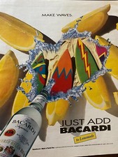 Anúncio impresso vintage de grande formato Bacardi Rum, página inteira comprar usado  Enviando para Brazil