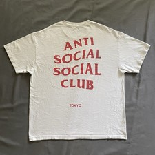 Camiseta Masculina Anti Social Social Club Tokyo Tamanho XL Branca Manga Curta comprar usado  Enviando para Brazil