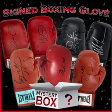 Usado, Luva de boxe autografada/assinada caixa misteriosa com certificado de autenticidade PSA JSA ou Beckett comprar usado  Enviando para Brazil