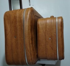 CONJUNTO DE 2 BAGAGENS DE COURO MARROM SAMSONITE ANOS 70 comprar usado  Enviando para Brazil