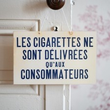 Ancienne pancarte cigarettes d'occasion  Le Puy-en-Velay